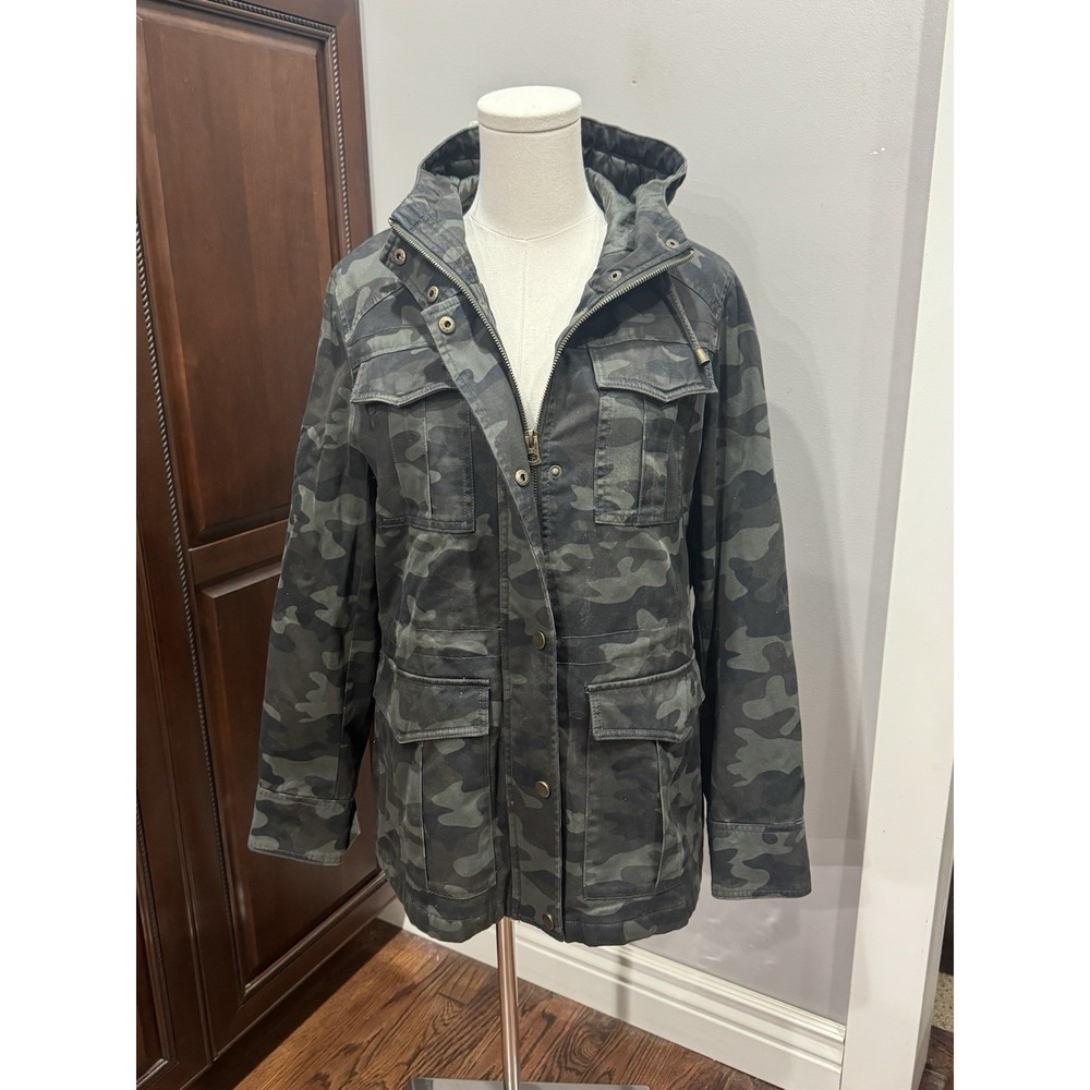 Women's Lucky Brand Button / Zipper Camouflage Jacket, Size: M Excellent